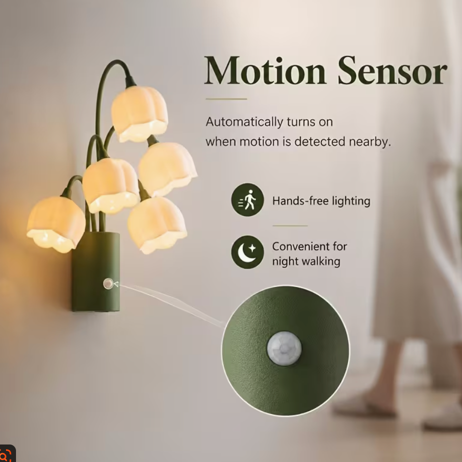 Flower-Shaped Induction Wall Lamp