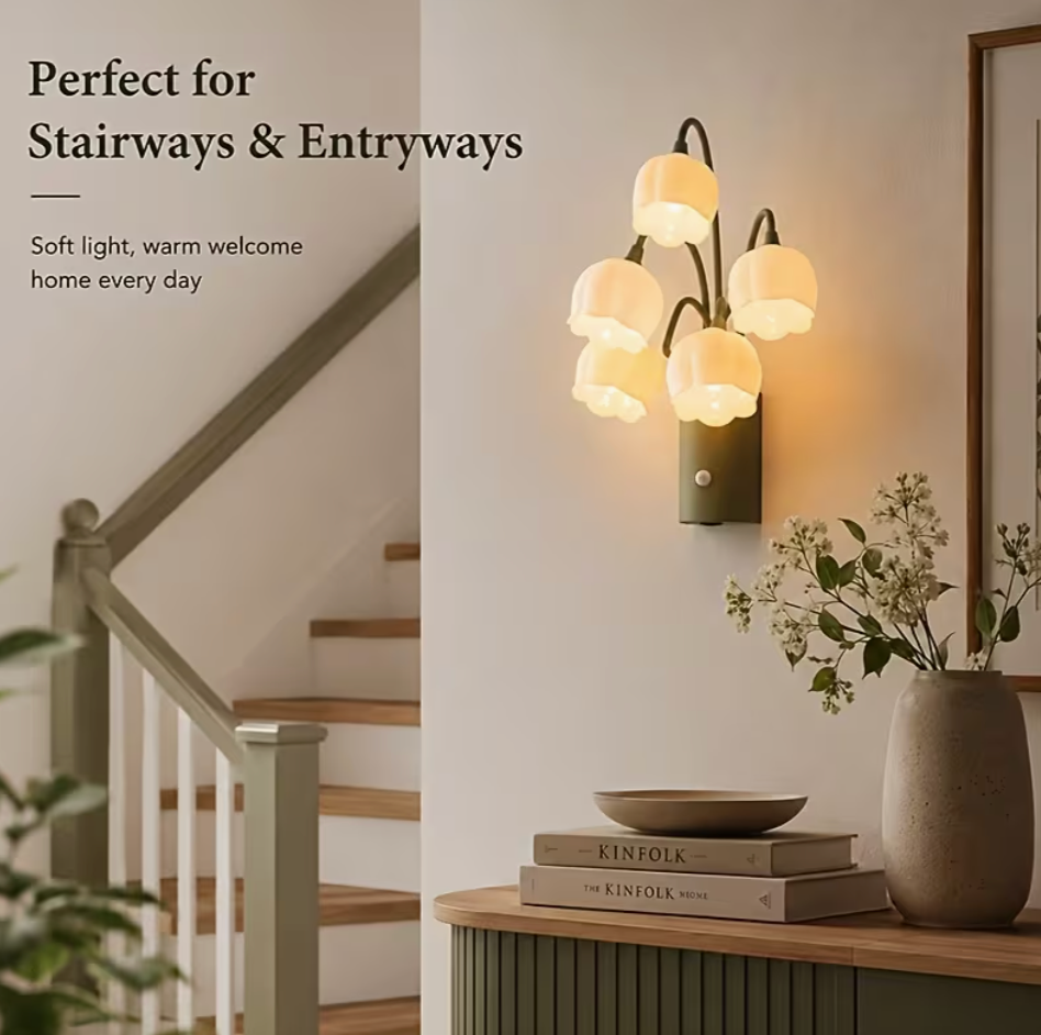 Flower-Shaped Induction Wall Lamp