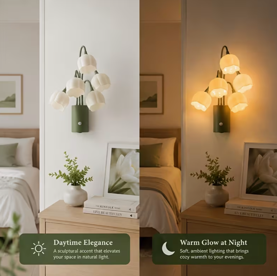 Flower-Shaped Induction Wall Lamp